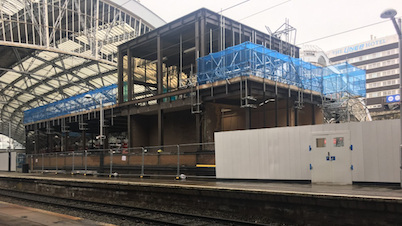 Edge protection for Liverpool Lime Street Station from Crossway Scaffolding
